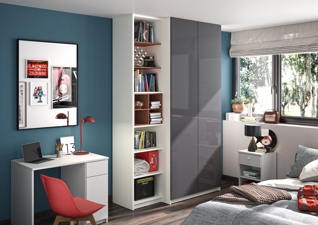 Chambre Ado - Armoire chevet et bureau Sogal Intérieurs